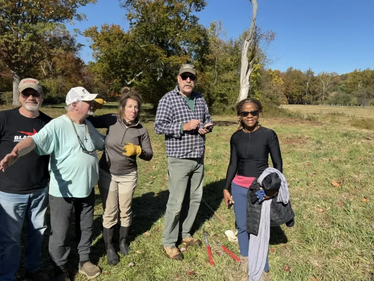 PVTU and partner volunteers at the Longacres Farm tree planting in Barto, PA